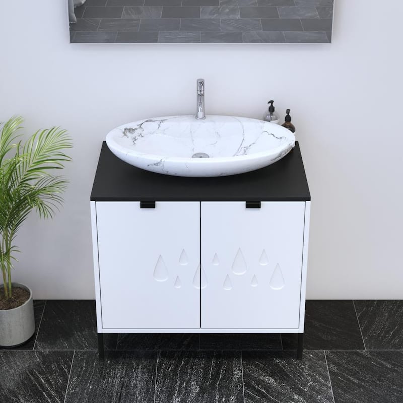 Teardrop 2D 80 Floating Bathroom Vanity (32" Width)