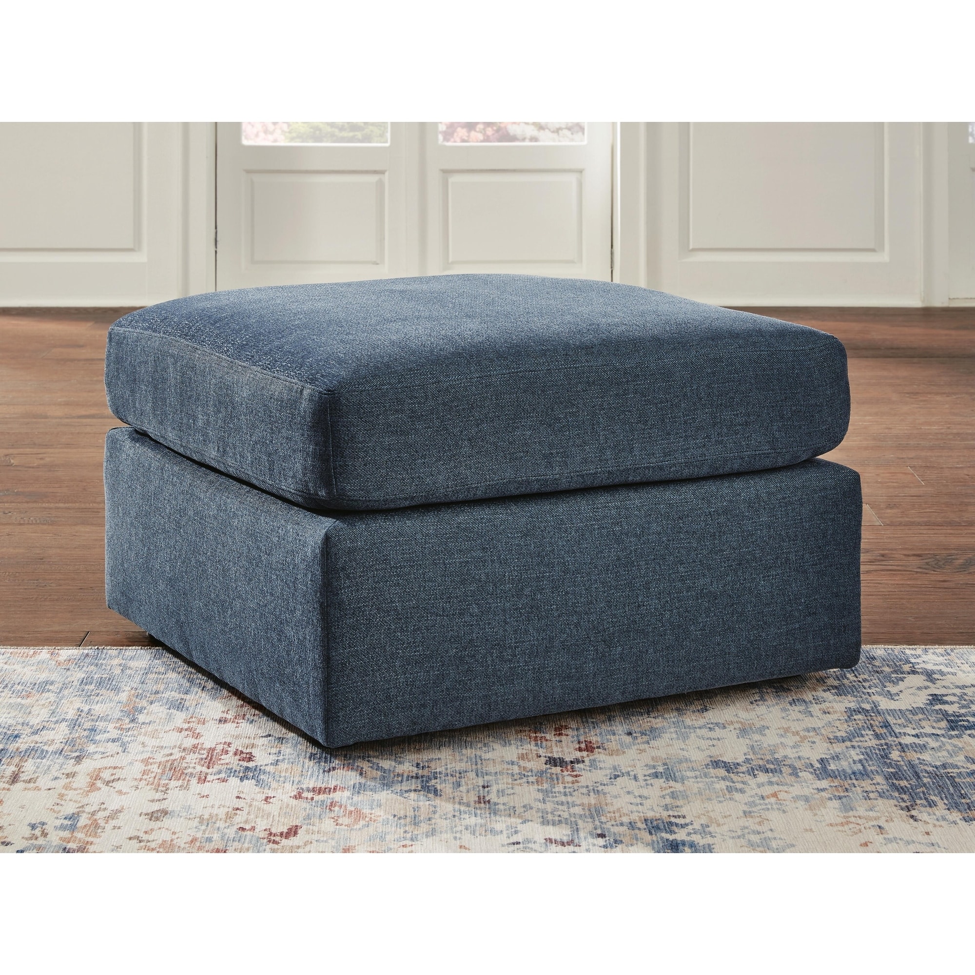 Signature Design by Ashley Modmax Blue Oversized Accent Ottoman