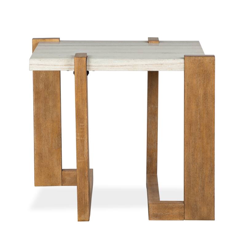 Magnussen Home Carrington Honey Wheat Rectangular End Table - 24.5''W x 28.5''D x 24.5''H