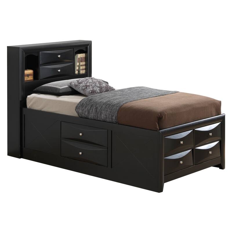 Glory Furniture Marilla Storage Bed - Black - Twin