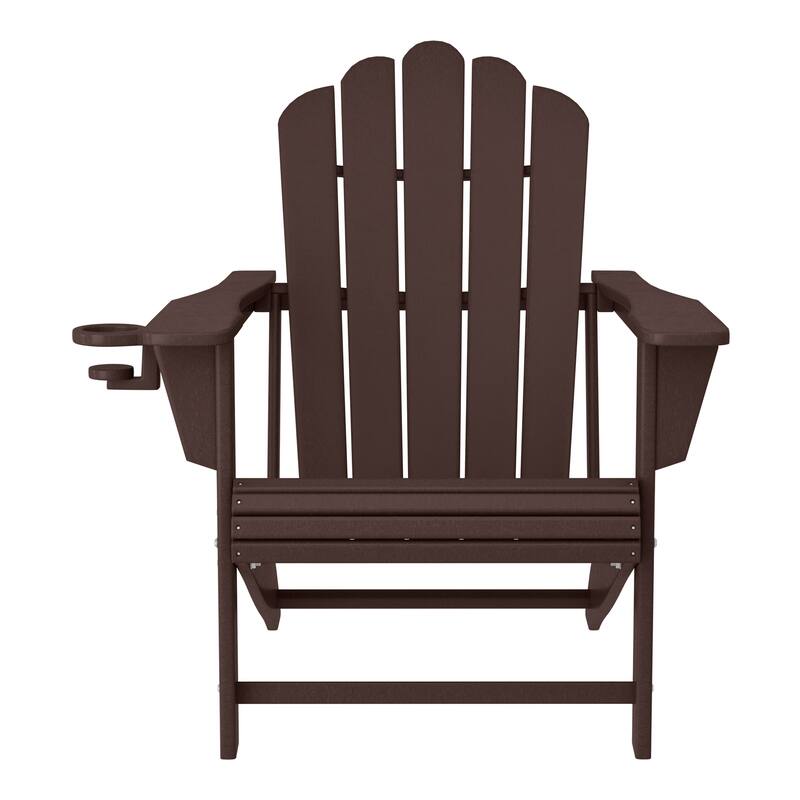 Aderson Outdoor Poly Adirondack Chair With Ottoman And Side Table 12-Piece Set