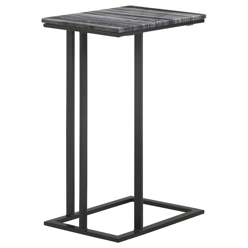 Vicente Marble Top C-Shaped Sofa Side Table