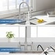 preview thumbnail 11 of 17, PROOX Double Handle Bridge Kitchen Faucet with Side Sprayer