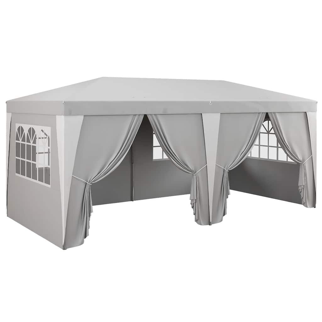19 x 10 Foot Pop Up Canopy Tent with Removable Sidewalls, Adjustable Height, Instant Shelter Gazebo for Outdoor Events