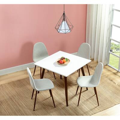 HULALA HOME 5 Pcs Dining Set,with Square Table and Chairs