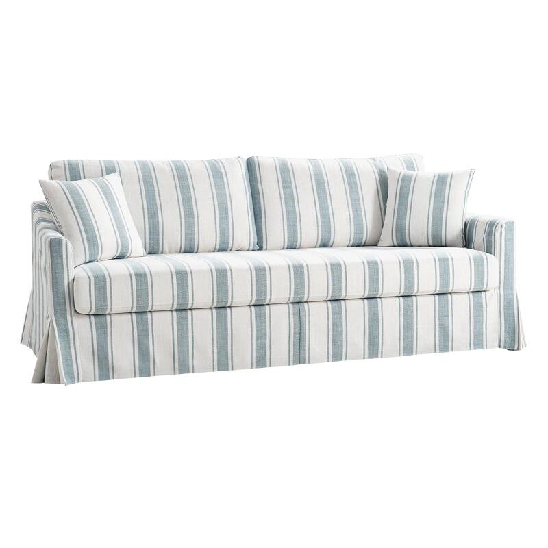 Volkhard 80.5" Modern Slipcovered Sofa With Removable Back Cushion By HULALA HOME