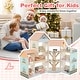 preview thumbnail 6 of 4, Wooden Dollhouse Playset Pretend Play Toys Kit w/ 42 Accessories - Orange