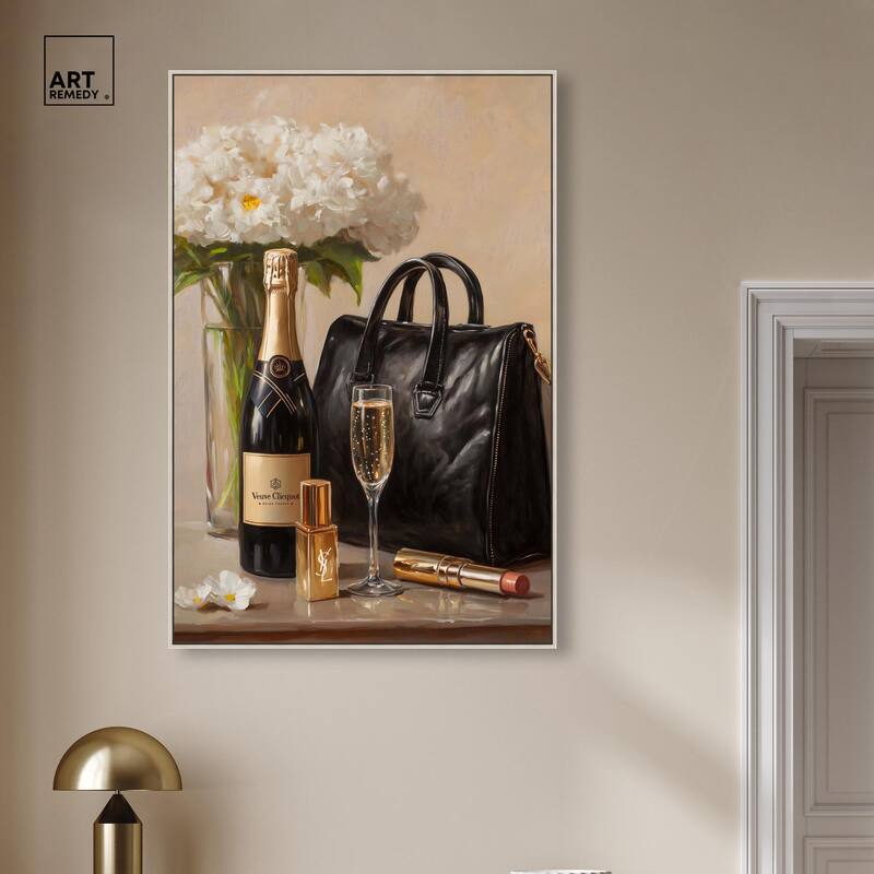 Cheers to Lovely Glam Canvas by Art Remedy