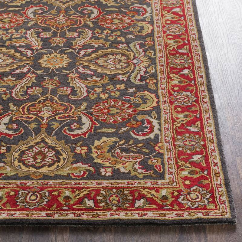 Livabliss Traditional Middleton Border Area Rug - 2'3" x 10' - Black