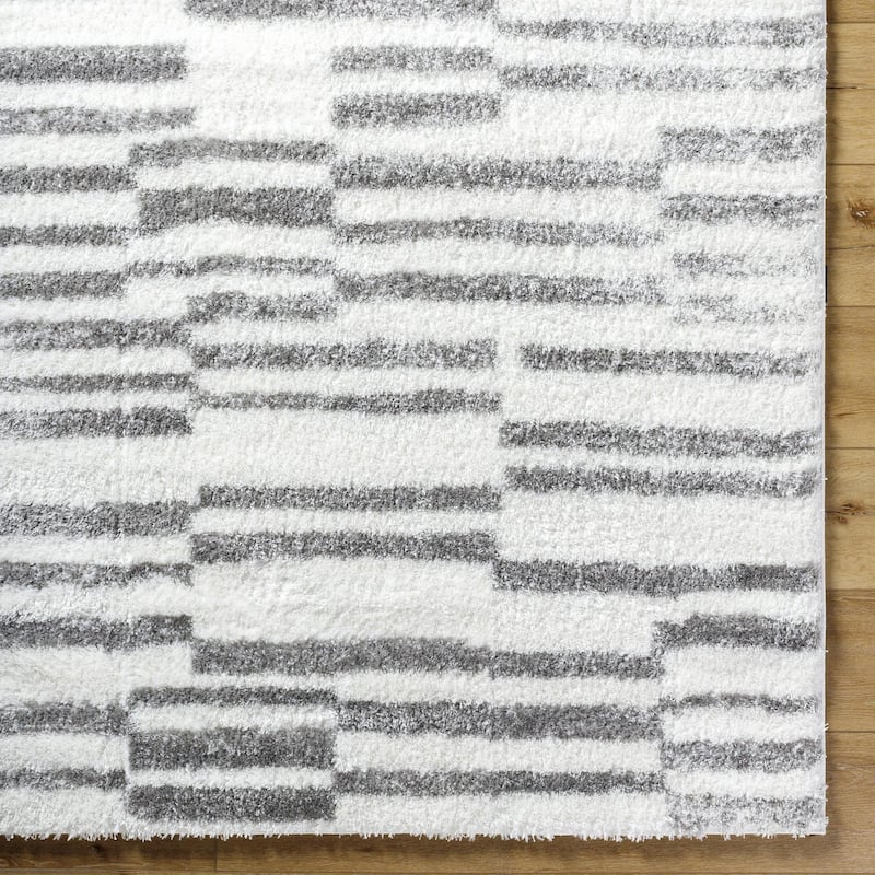 Livabliss Casual Cloudy Shag Graphic Area Rug