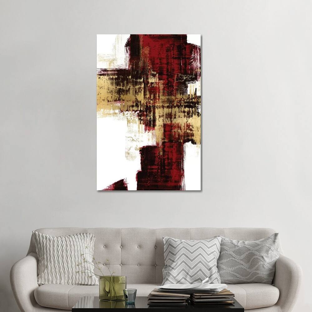 iCanvas "Kinetic Gold on Red I" by Alex Wise Canvas Print
