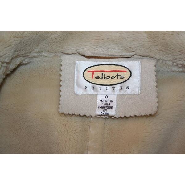 Shop Talbots Faux Fur Suede Small Coat Jacket Winter Tan Chest 37