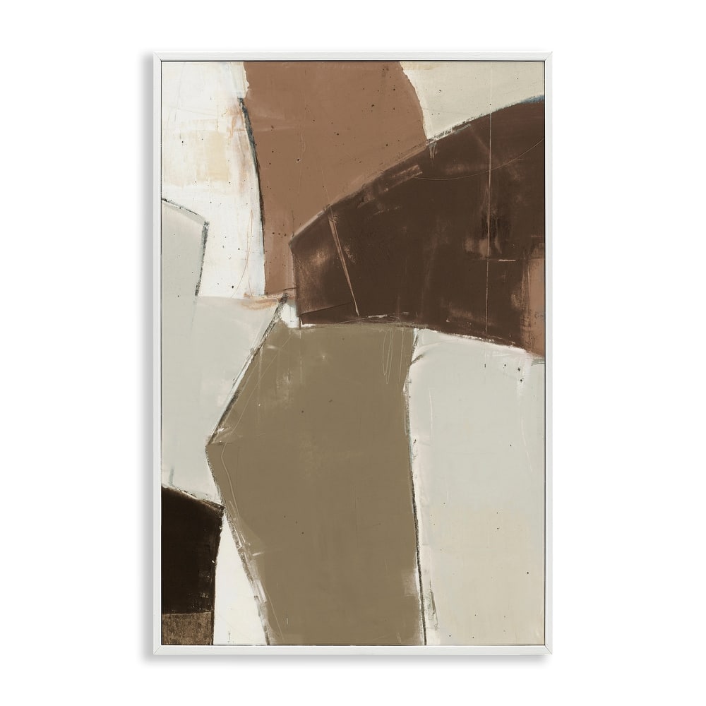 Stupell Contemporary Neutral Earth Tones Framed Giclee Art Design By Kippi Leonard