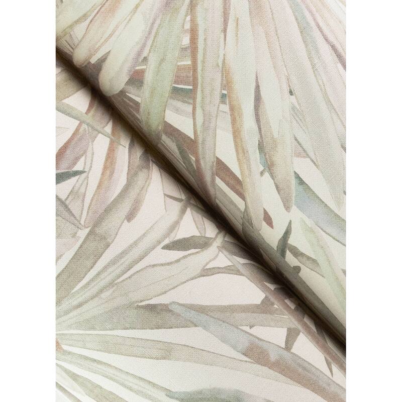 A-Street Prints Corifa Cream Palm Leaf Wallpaper