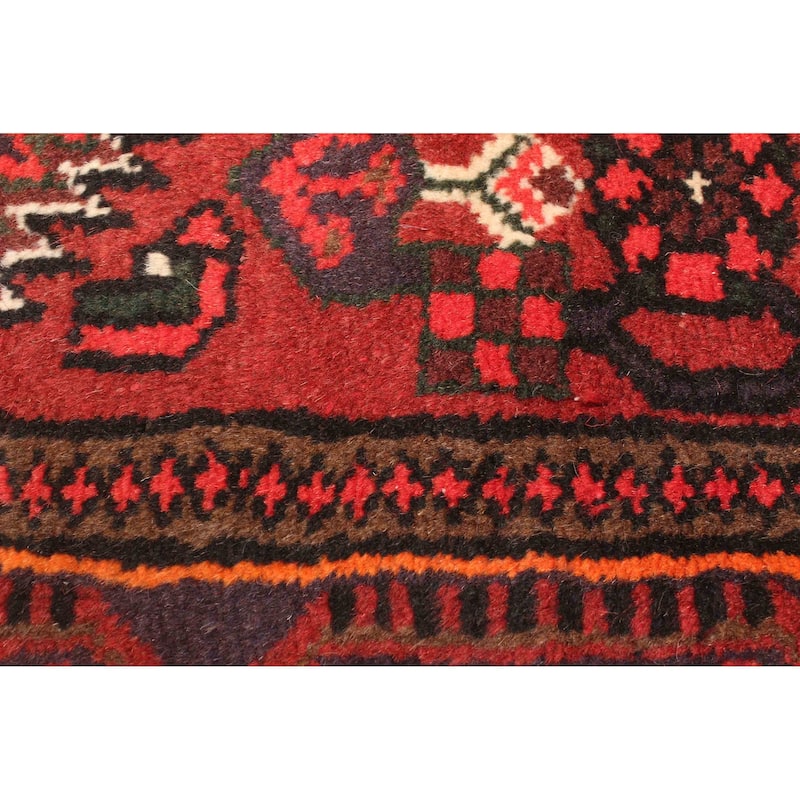 ECARPETGALLERY Hand-knotted Andelz Red Wool Rug - 4'2 x 6'8