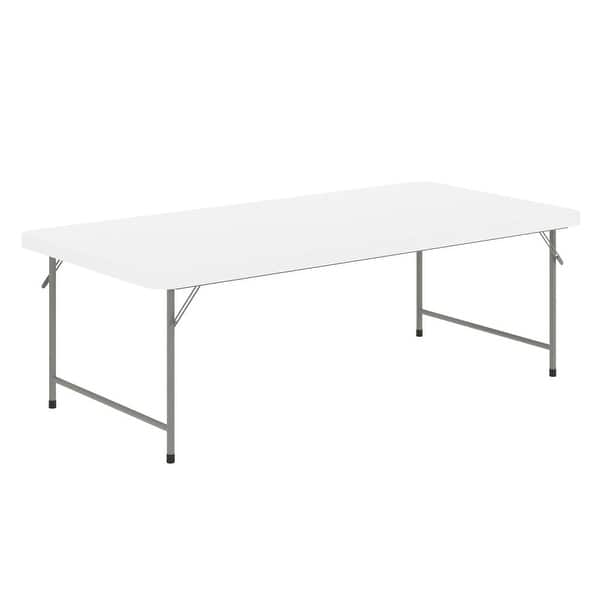 slide 2 of 30, 4.93-Foot Kid's Plastic Folding Activity Table - Play Table - 59.25"D x 29"W x 19"H Granite White