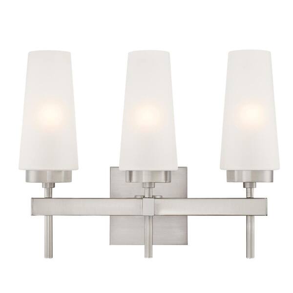 Shop Westinghouse 6353200 Chaddsford 3 Light 18 Wide Bathroom Vanity Light Brushed Nickel Overstock 23101221