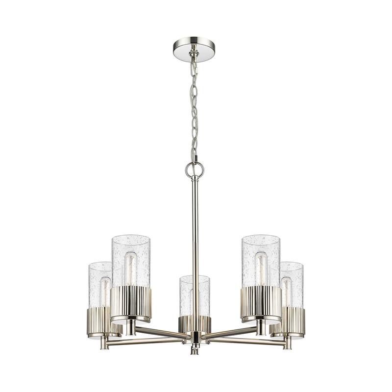 Innovations Lighting Bolivar - 5 Light 7" Chain Hung Chandelier. - Polished Nickel/Seedy