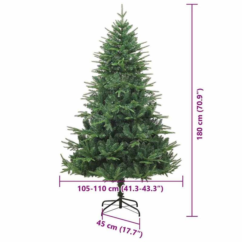 vidaXL Artificial Christmas Tree LED&Ball Set&Flocked Snow Decoration PVC&PE