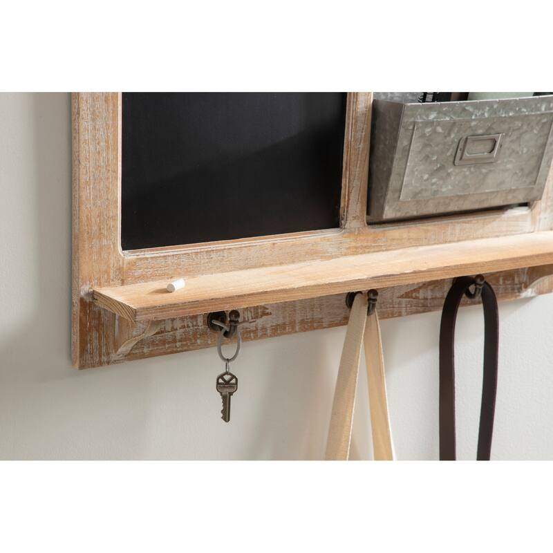 Kate and Laurel Idamae Wood Framed Chalkboard Wall Organizer - 28x25