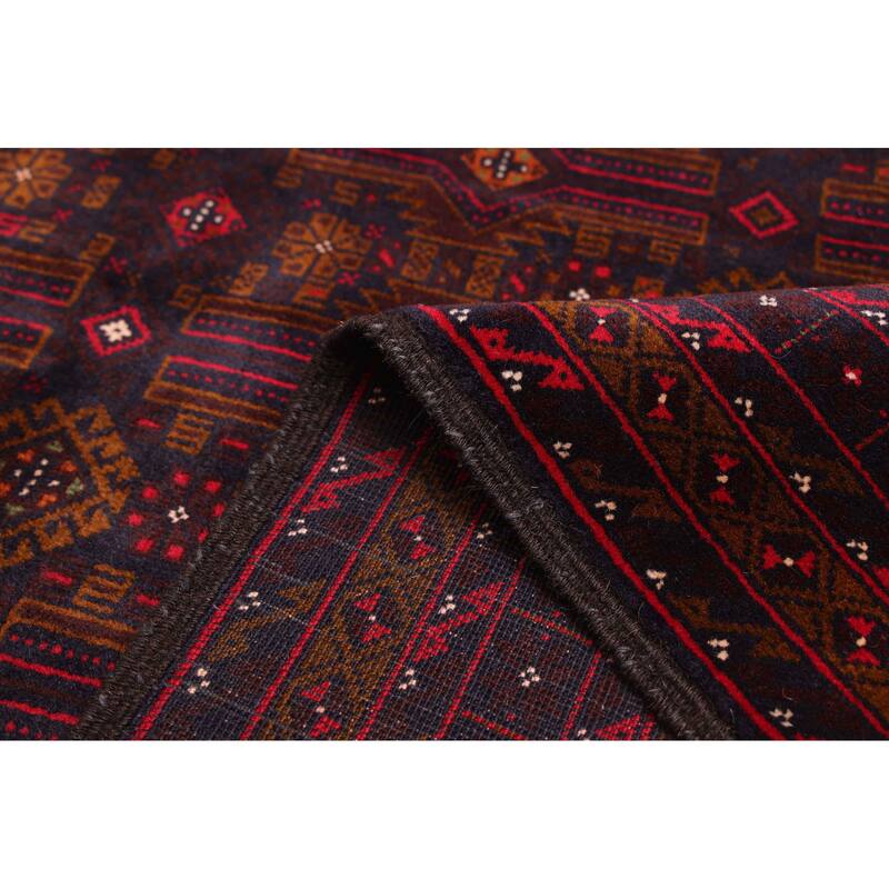 ECARPETGALLERY Hand-knotted Teimani Dark Navy Wool Rug - 3'7 x 6'1