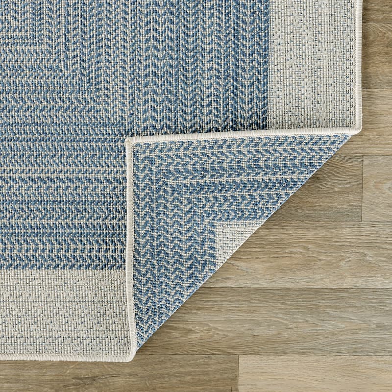 World Rug Gallery Contemporary Braided Weather Resistant Reversible Indoor/Outdoor Area Rug