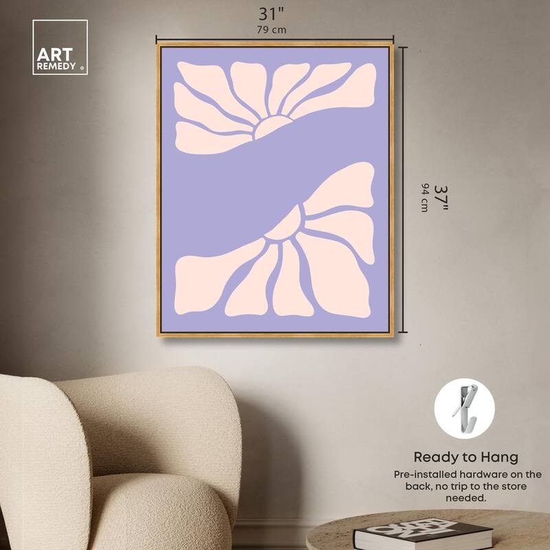 Split in two Flower Canvas by Art Remedy