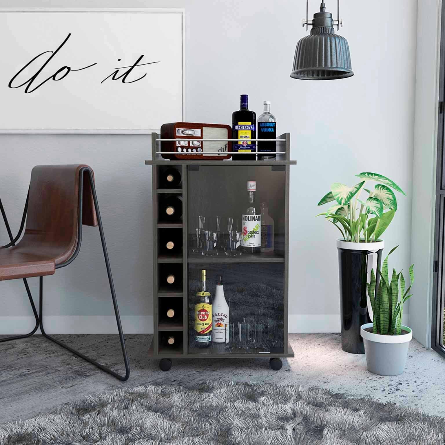 France Multifunctional Wine Storage Rack Glass Door Wine Cabinet