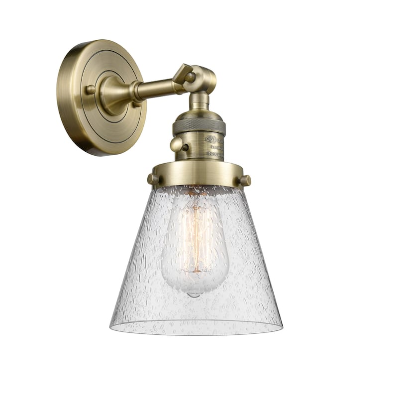 Innovations Lighting Small Cone Single Light 10" Tall Bathroom Sconce