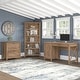 preview thumbnail 50 of 68, Key West 54W Computer Desk with Cabinet and Bookcase by Bush Furniture Reclaimed Pine