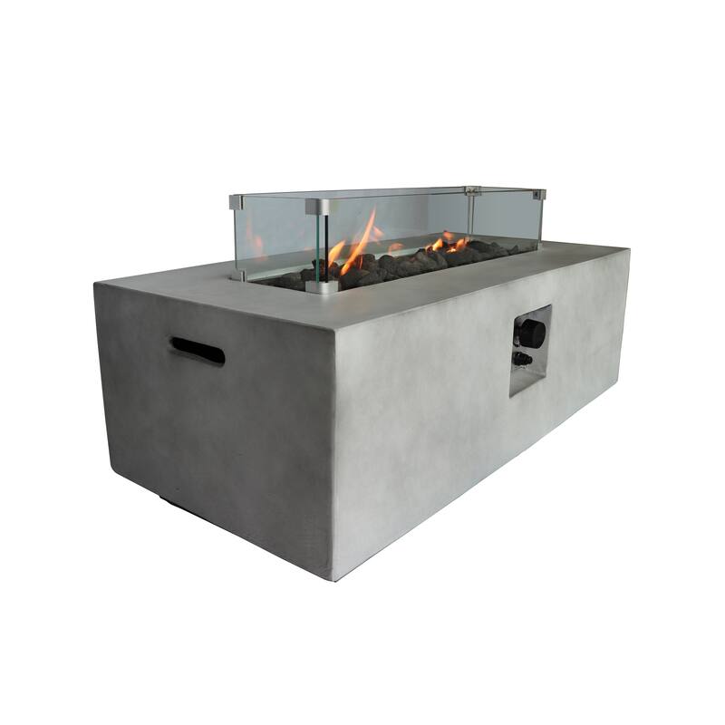 LSI Concrete Outdoor Fire Pit Table