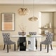 preview thumbnail 28 of 99, High-end Tufted Velvet Upholstered Nailhead Dining Chair Set of 6 Set of 4 - Grey