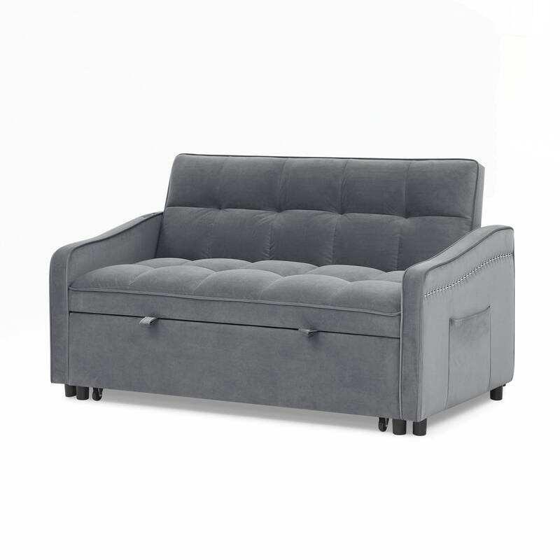 Loveseats Sofa Bed with Pull-out Bed AND Adjsutable Back - 2 Seat