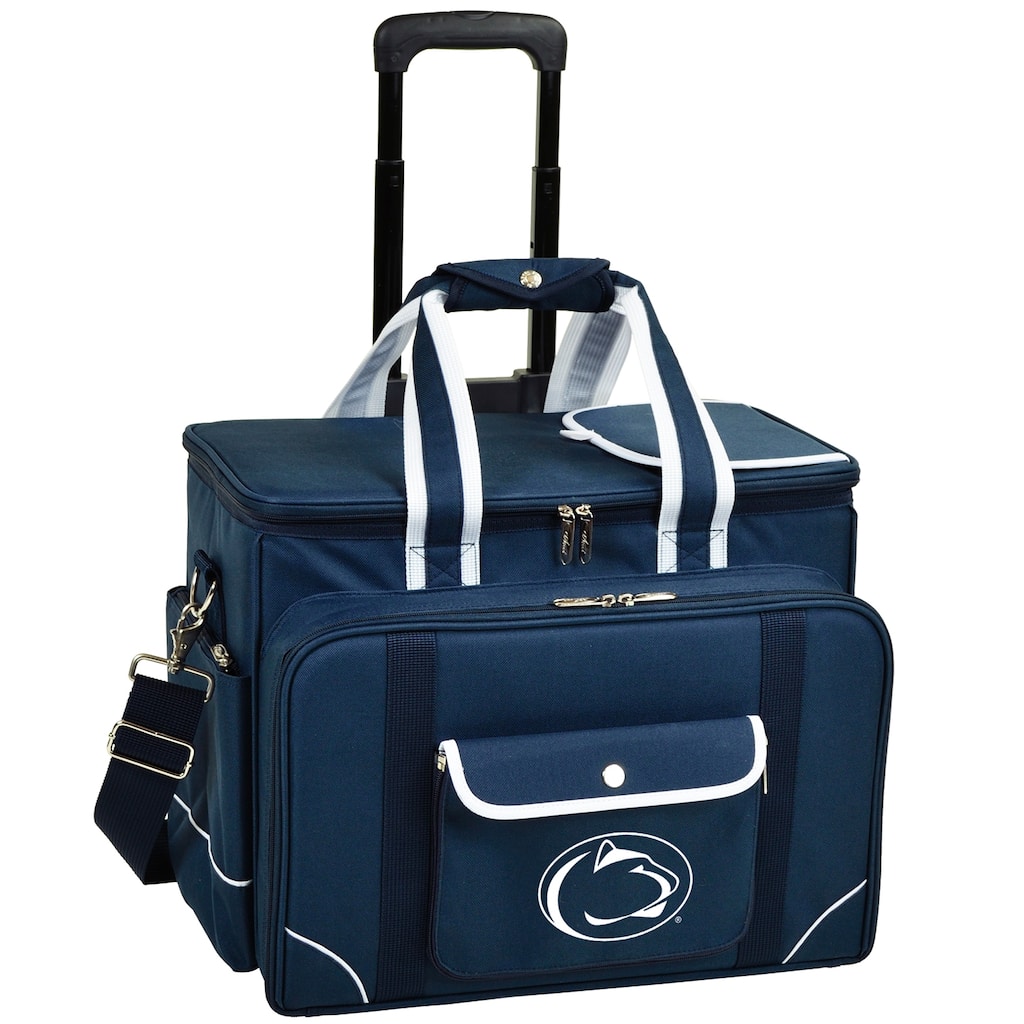 NCAA Penn State Nittany Lions Insulated Picnic Cooler with Service for Four on Wheels