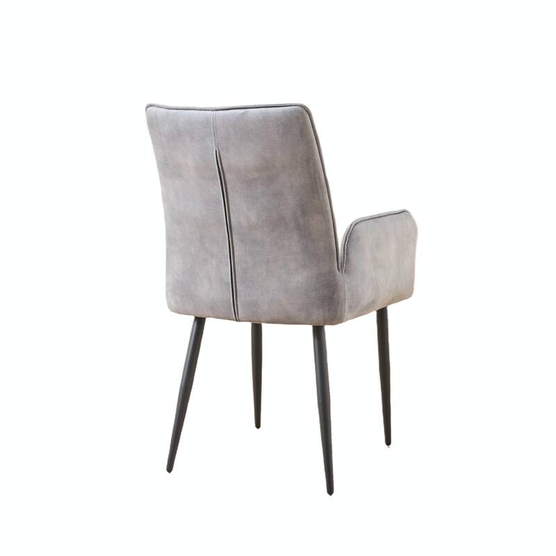 Velvet Dining Chairs (Set of 2) - Stain-Resistant, Iron Frame
