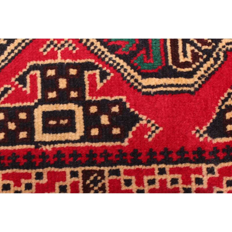 ECARPETGALLERY Hand-knotted Teimani Red Wool Rug - 2'8 x 4'9