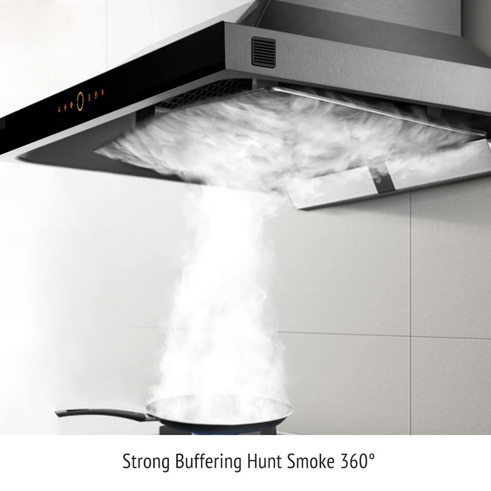 FOTILE Slant Vent Series 30 850 CFM Under Cabinet or Wall Mount Range Hood  with 2 LED light and Push Buttons, Tempered Glass - Bed Bath & Beyond -  31289974