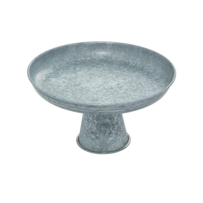 Metal Galvanized Cake Stand - Gray - Roche River Decor