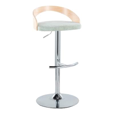 Carson Carrington Stavanger Adjustable Bar Stool with Rounded T Footrest (Set of 2)
