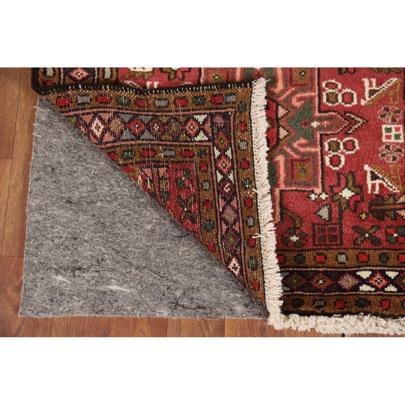 Tribal Gharajeh Persian Runner Rug Handmade Red Wool Carpet - 2'4" x 9'4"