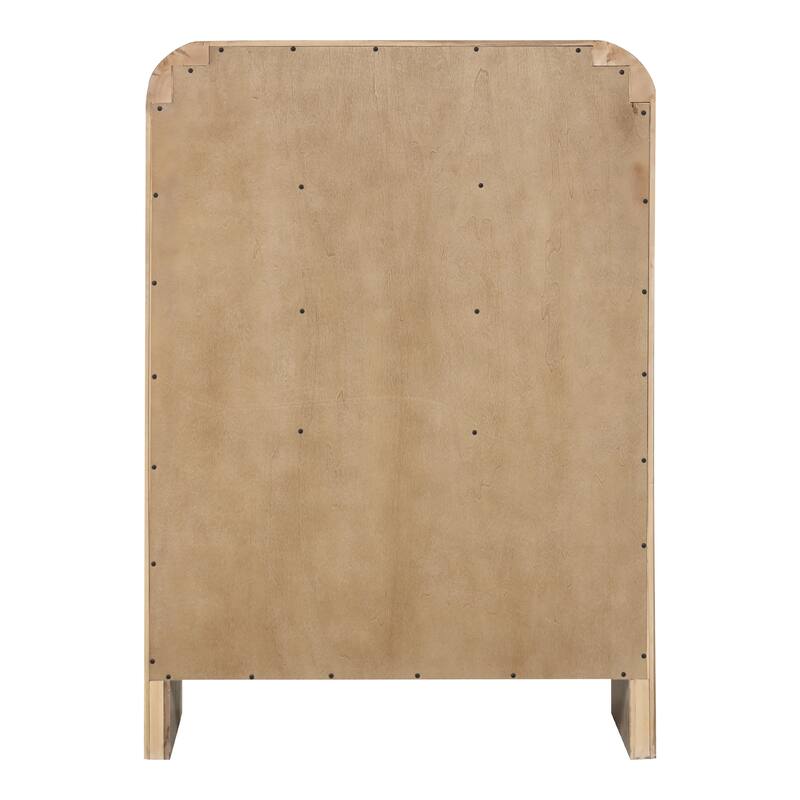 Furniture of America Elowyn 3-Piece Natural Solid Wood Upholstered Channel Panel Bedroom Set