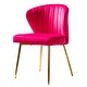 preview thumbnail 70 of 105, Luna Modern Glam Upholstered Tufted Back Side Accent Dining Chair with Small Base by HULALA HOME