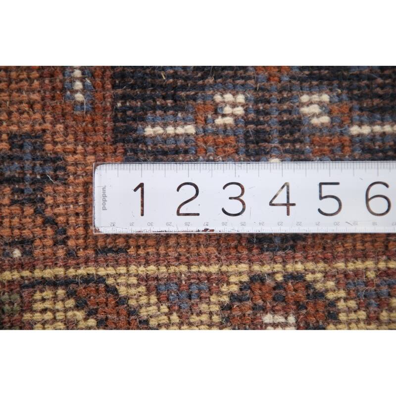 Geometric Kazak Indian Runner Rug Handmade Wool Carpet - 2'6"x 9'10"