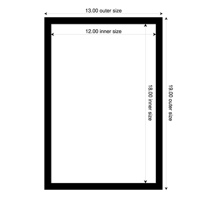 Amanti Art Black Gallery Deep Framed Dry Erase Magnetic Board - 13 x 19 in