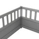 preview thumbnail 17 of 15, Twin Size Floor bed, integral construction with super high security barrier, door, children's floor bed frame, Montessori