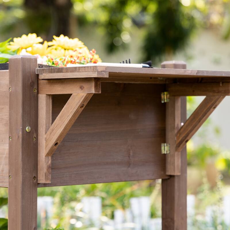 Outsunny Raised Garden Bed with 8 Grow Grids