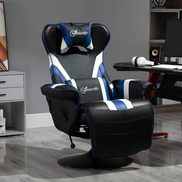 Video Gaming Recliner Chair Ergonomic High Back Swivel Reclining
