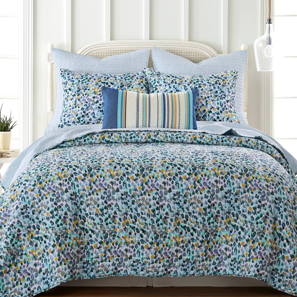 Calico Blue Full/Queen Quilt Set