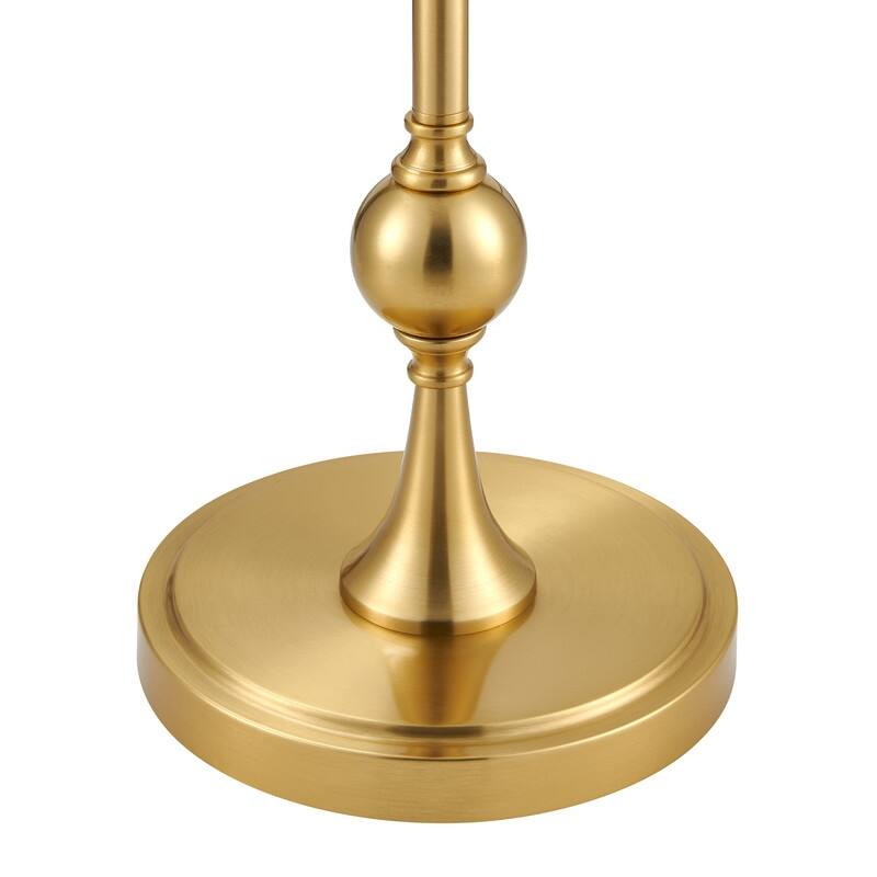 KAWOTI 60"H Traditional Metal Floor Lamp with Drum Shade - W15" x H60"