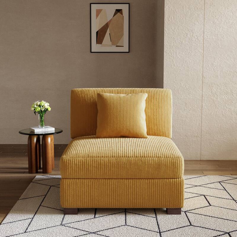 Modern Modular Sectional Sofa Corduroy Chaise Lounges